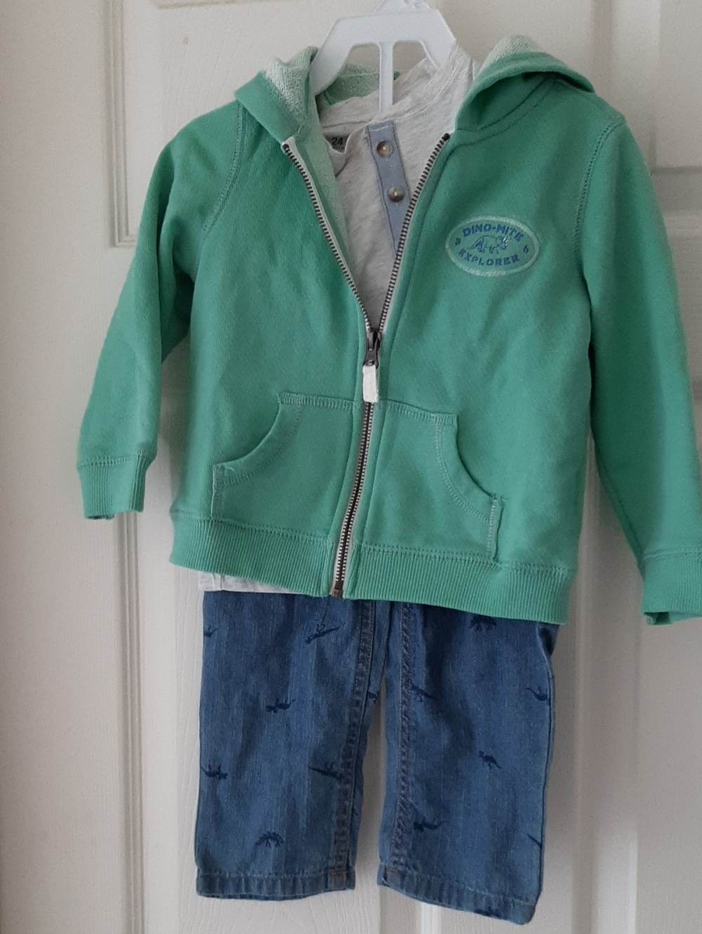 Carter's Dinosaur Logo 3 Piece Outfit     24 Months